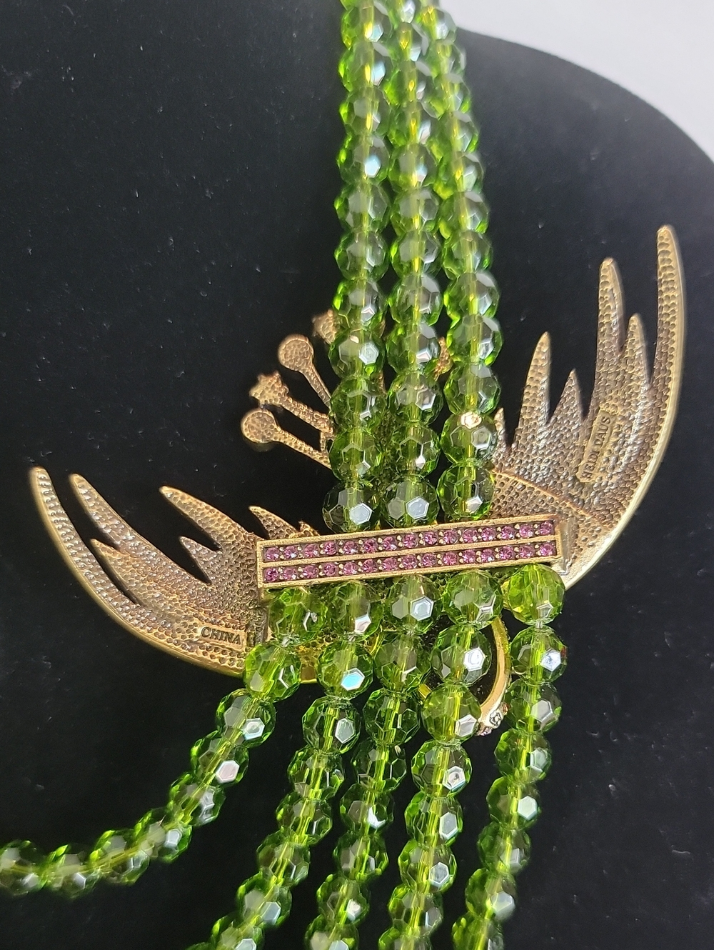 HEIDI DAUS "FOR THE BIRDS" BIRD-DESIGN SWAROVSKI CRYSTAL MULTISTRAND NECKLACE - Picture 7 of 10
